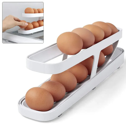 Rolling Egg Holder™ - Innovative Space-Saving Egg Dispenser