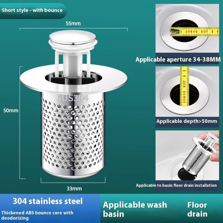 Washbasin Leaking Plug™ - Protect Pipelines from Clogging