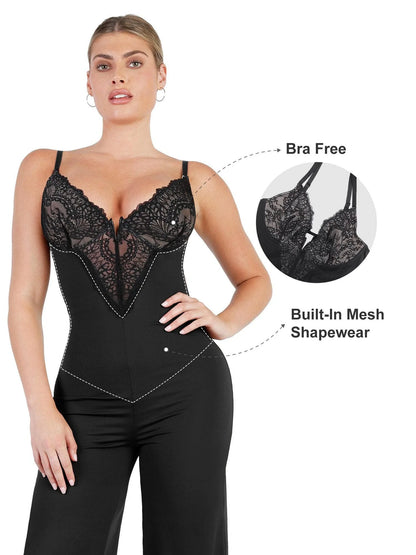 Lace Shapewear Jumpsuit™  - Trendy and Flattering Silhouette