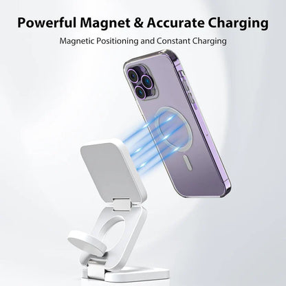 MagSnap™  - 3-In-1 Fast Charging, Foldable & Wireless Charger