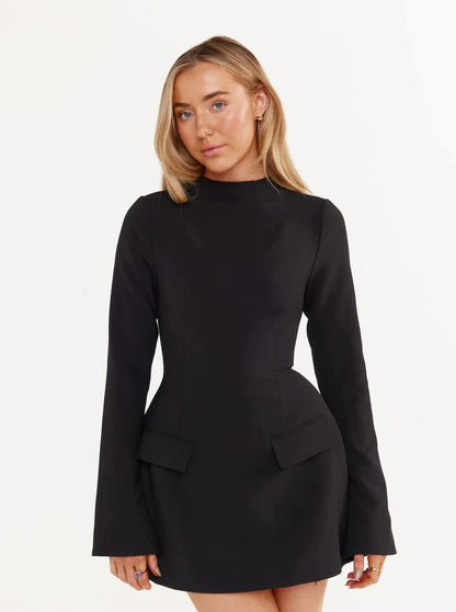 Longsleeve Mini Dress™ - Waist Trimming Versatile Slimming Dress