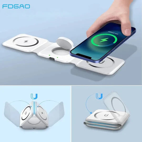 Foldable  3in1 Charger™ - Fast, Flexible, and Portable Charging