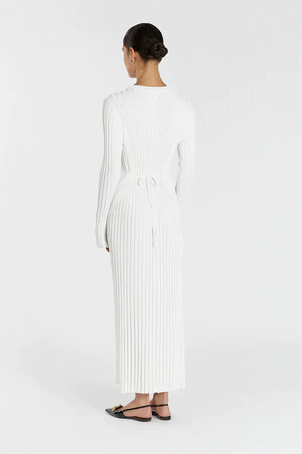 Knitted Long Dress™ | Elegant Midi Dress with Sculpted Design